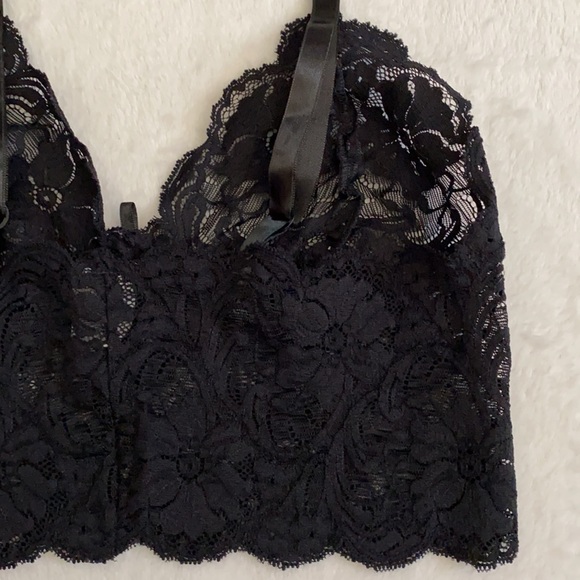 {VTG} Andrea Kristoff for Escanté | Lace Triangle Longline Bralette Bra 543 (L) - Picture 13 of 16